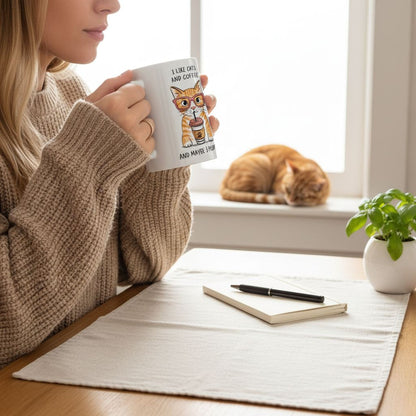 Orange Tabby Cat Mug – Funny Cat Coffee Mug | Ceramic Microwave Safe Cup Joyful Moose