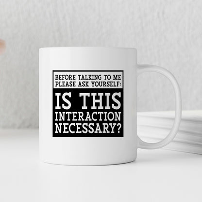 Funny Sarcastic Coffee Mug – Introvert Humor Gift | Office Humor Cup, Dishwasher Safe Joyful Moose