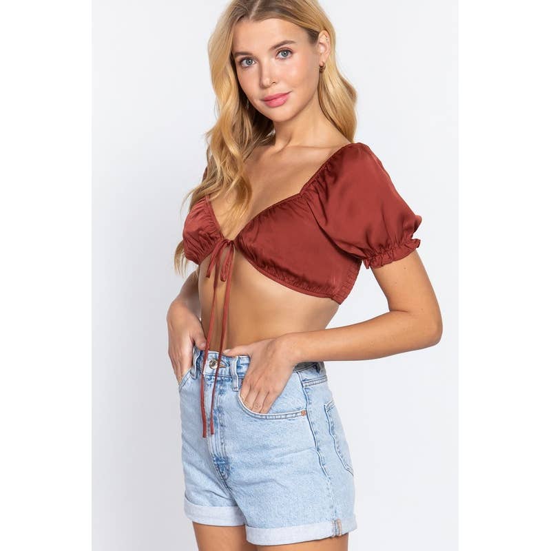 Karen's Rust Crop Top Wild Cactus Boutique