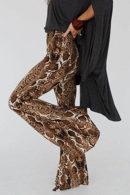 Cher Snake Flare Pants Wild Cactus Boutique