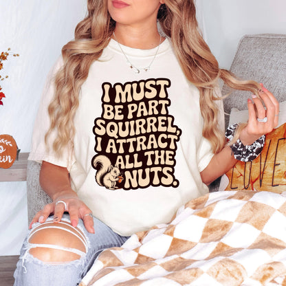 Comfort Colors Tee - Funny Squirrel Shirt With Cute Illustration | Relaxed Fit Casual Women T-Shirt Joyful Moose