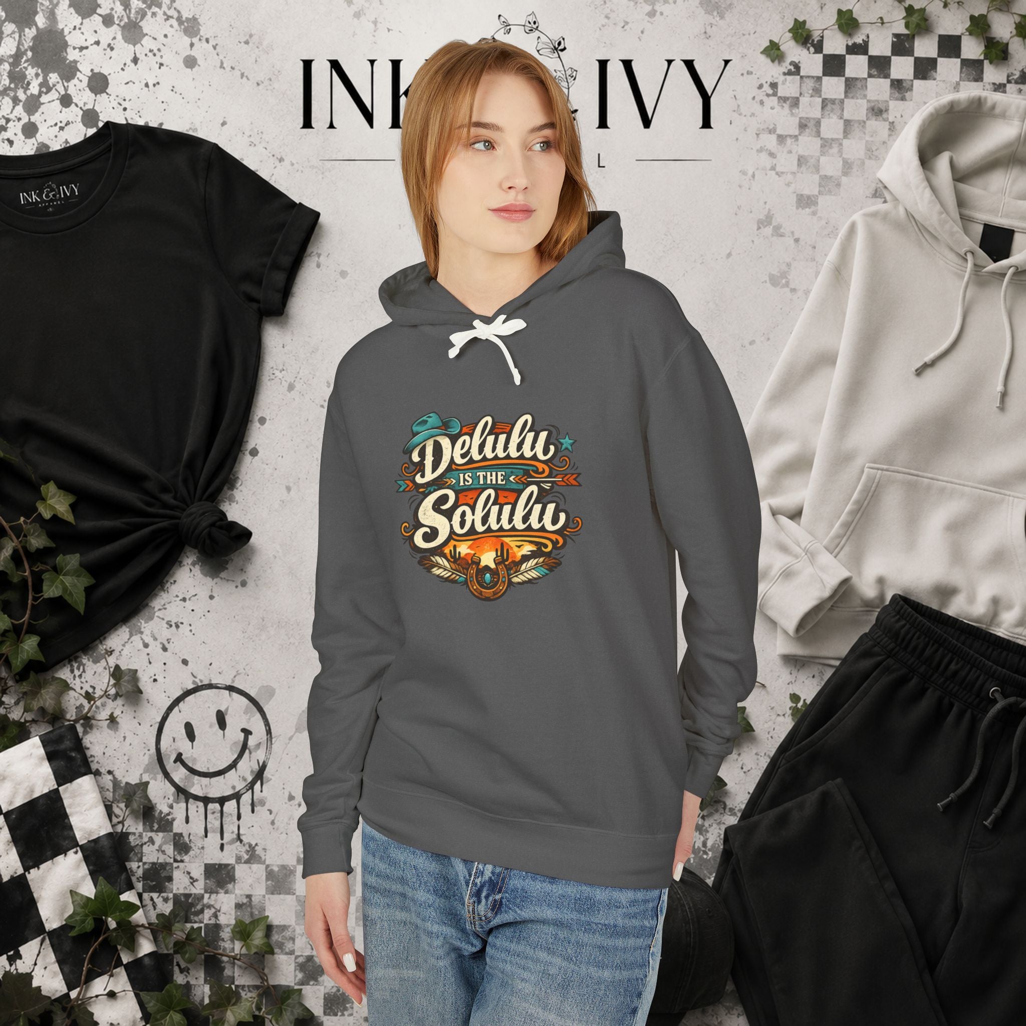 Retro 'Delulu Is the Solulu' Hoodie Printify