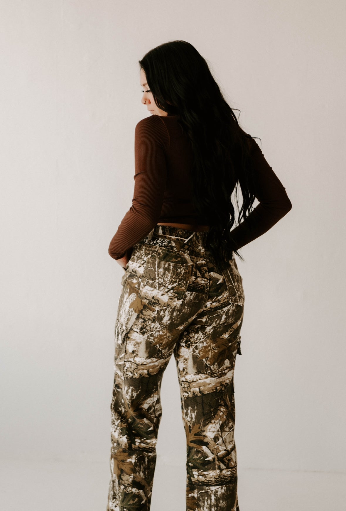 Camouflage Mid Rise Pants Wild Cactus Boutique