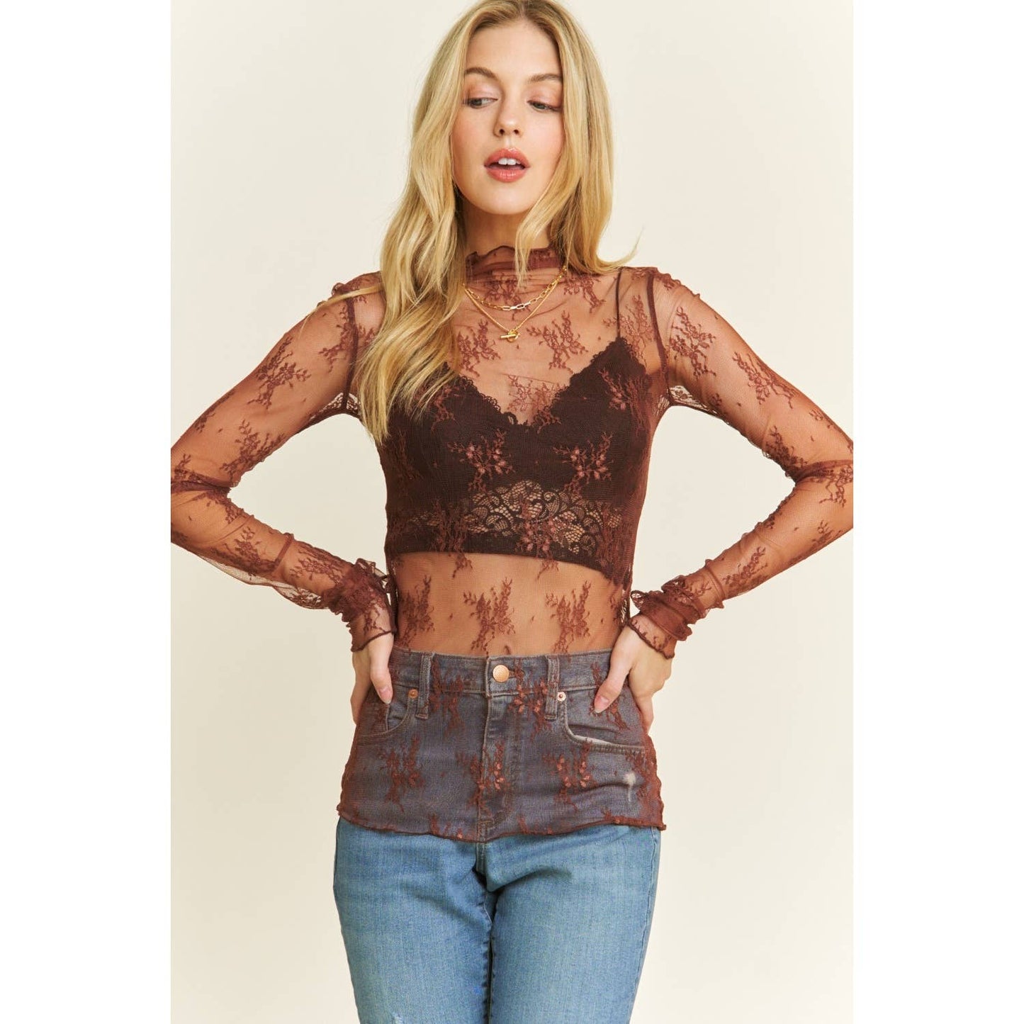 Lace Layer Top Wild Cactus Boutique