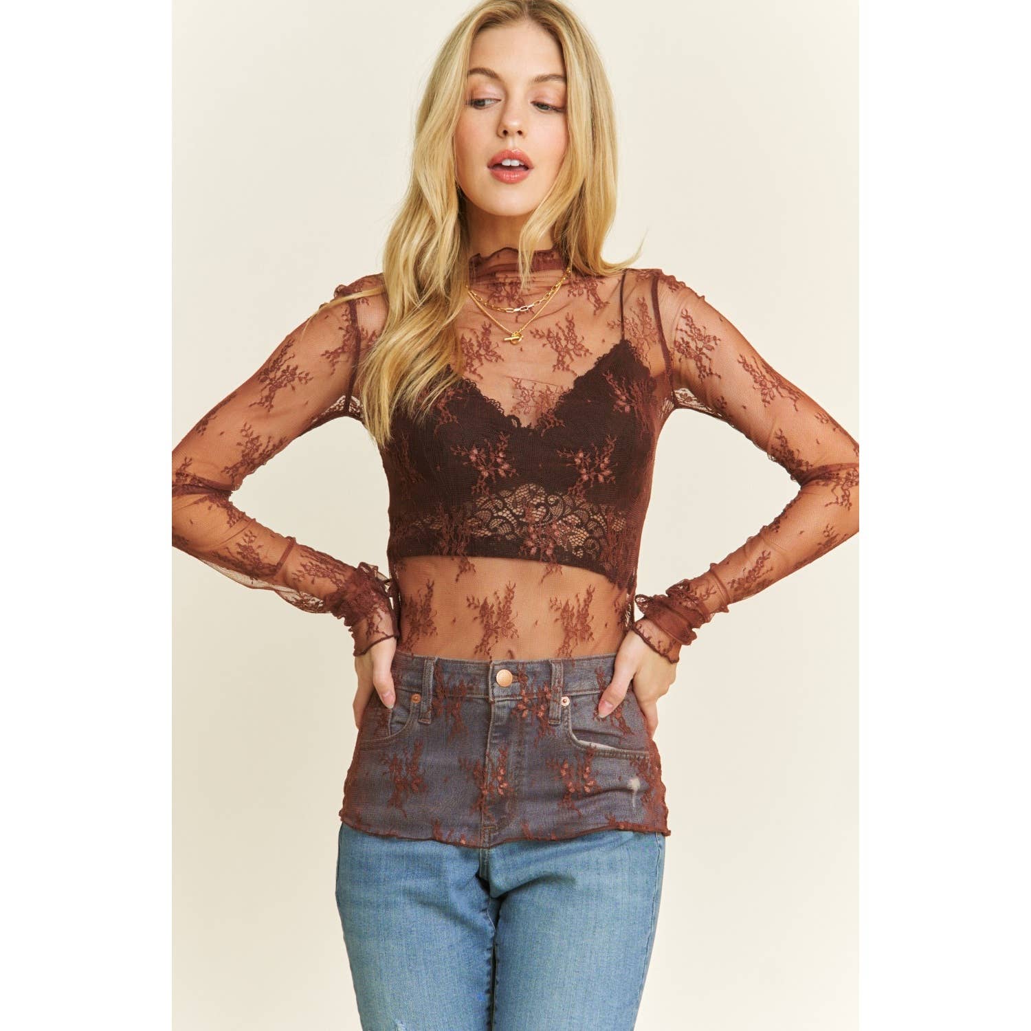 Lace Layer Top Wild Cactus Boutique