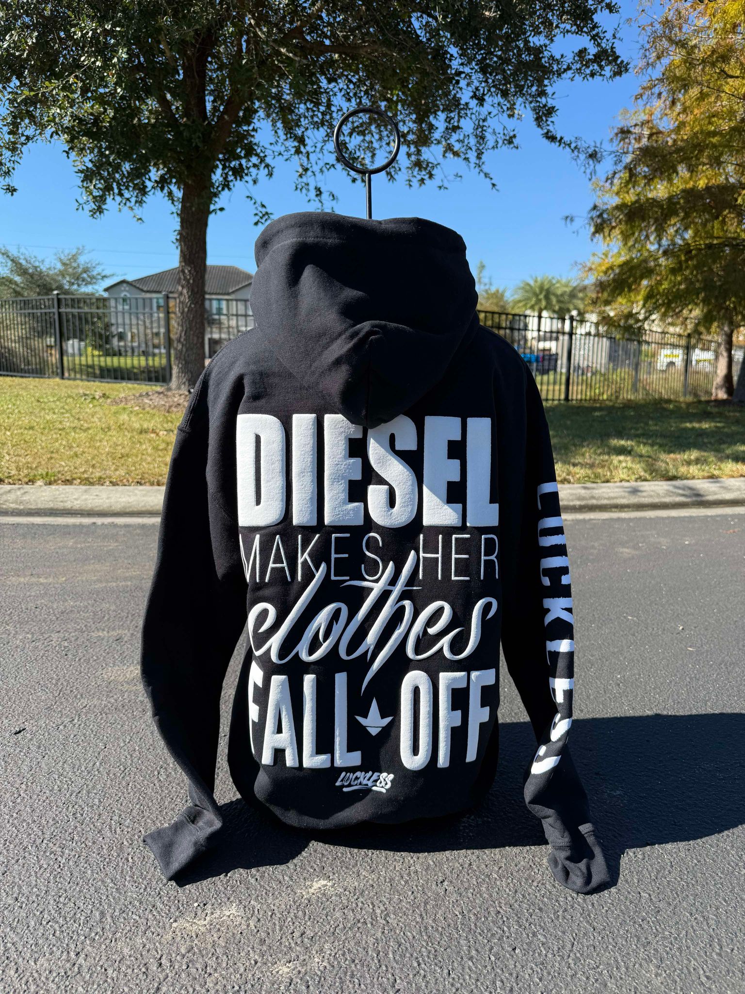 Diesel Makes Her Clothes Fall Off Hoodie Luckless Outfitters