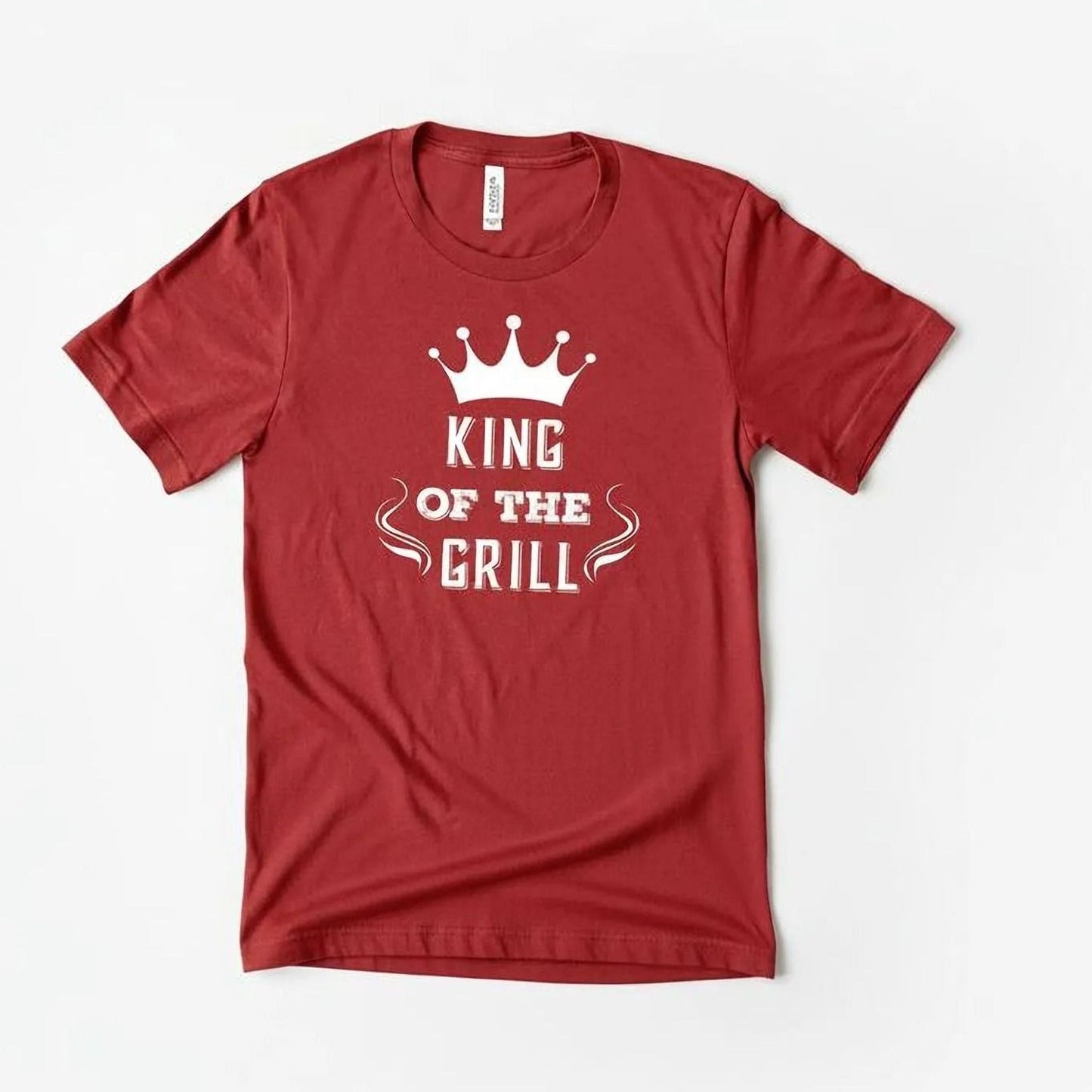 Men's Grill T-shirt King of the Grill BBQ Cooking Gift for Dad Grilling Gift Idea Joyful Moose