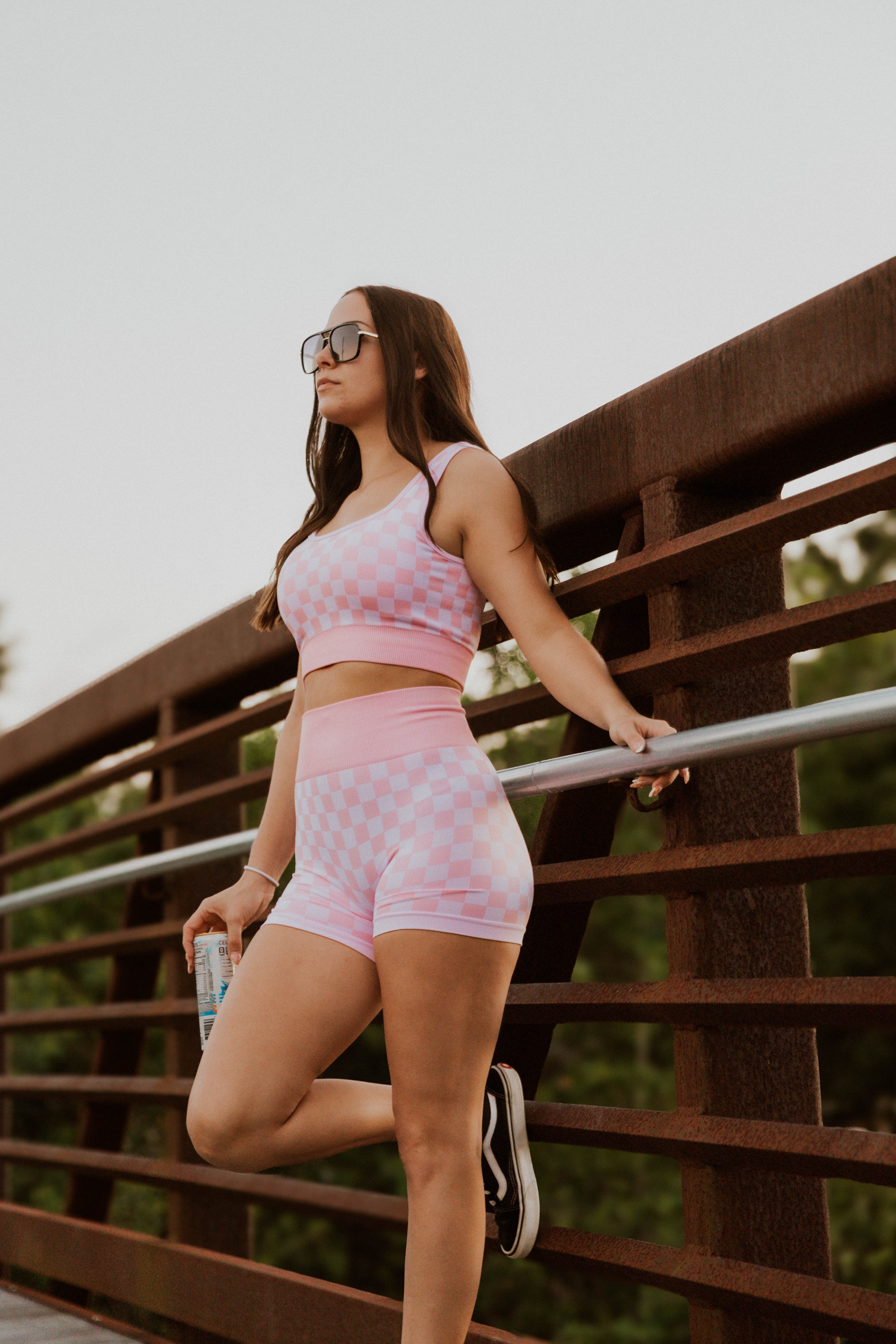 Checkered Gym Set Wild Cactus Boutique