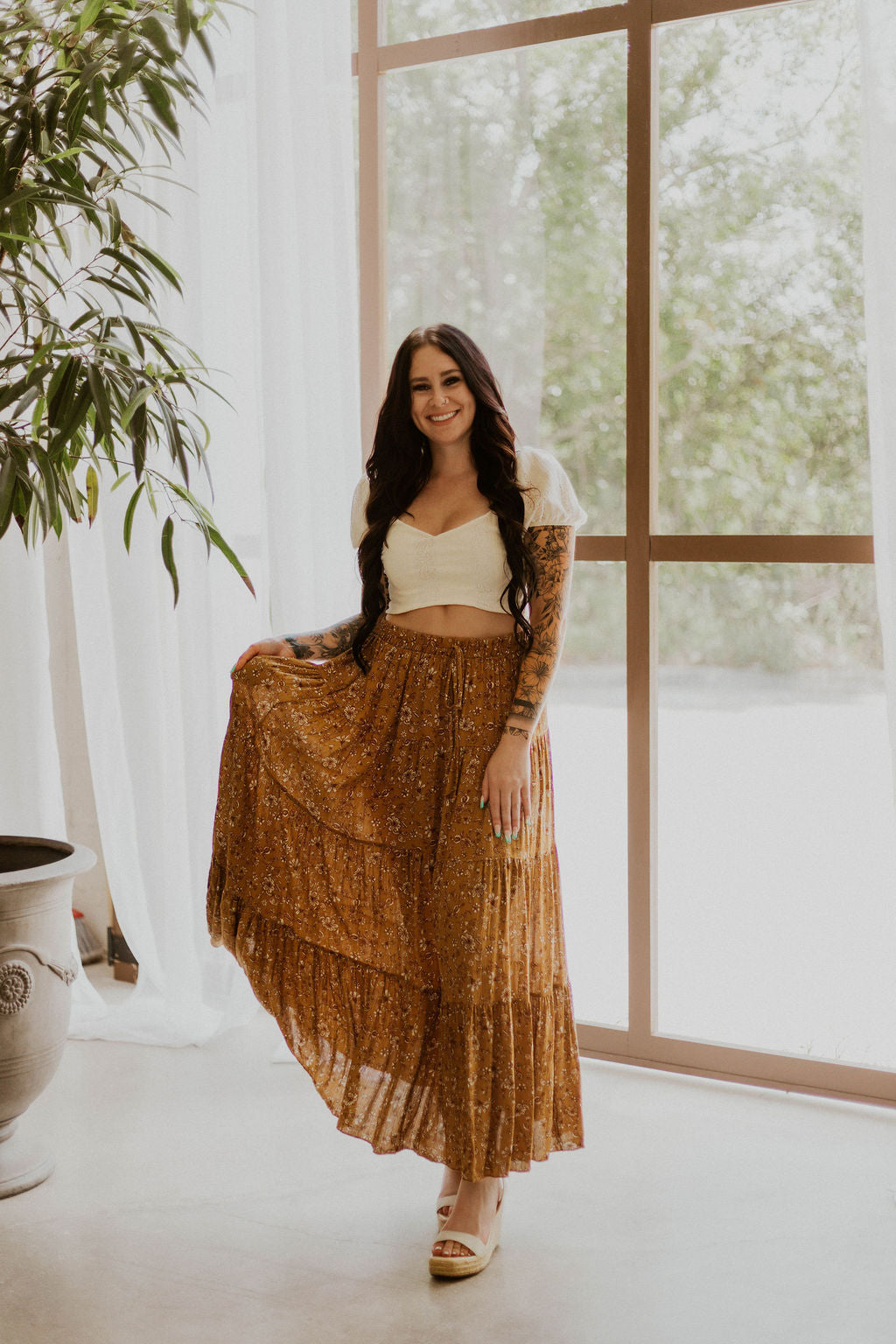 Preston's Floral Maxi Skirt Wild Cactus Boutique