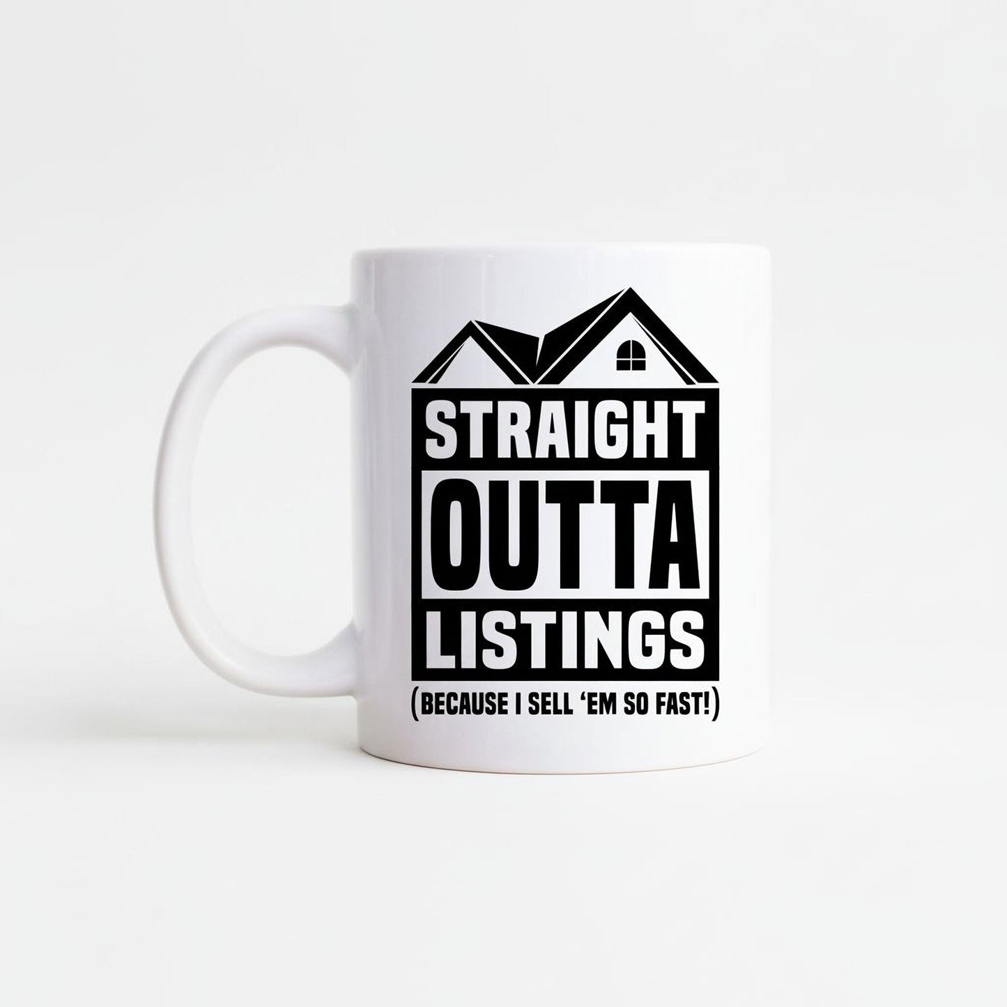 Real Estate Mug – Funny Realtor Gift | Ceramic Coffee Cup for Agents Joyful Moose
