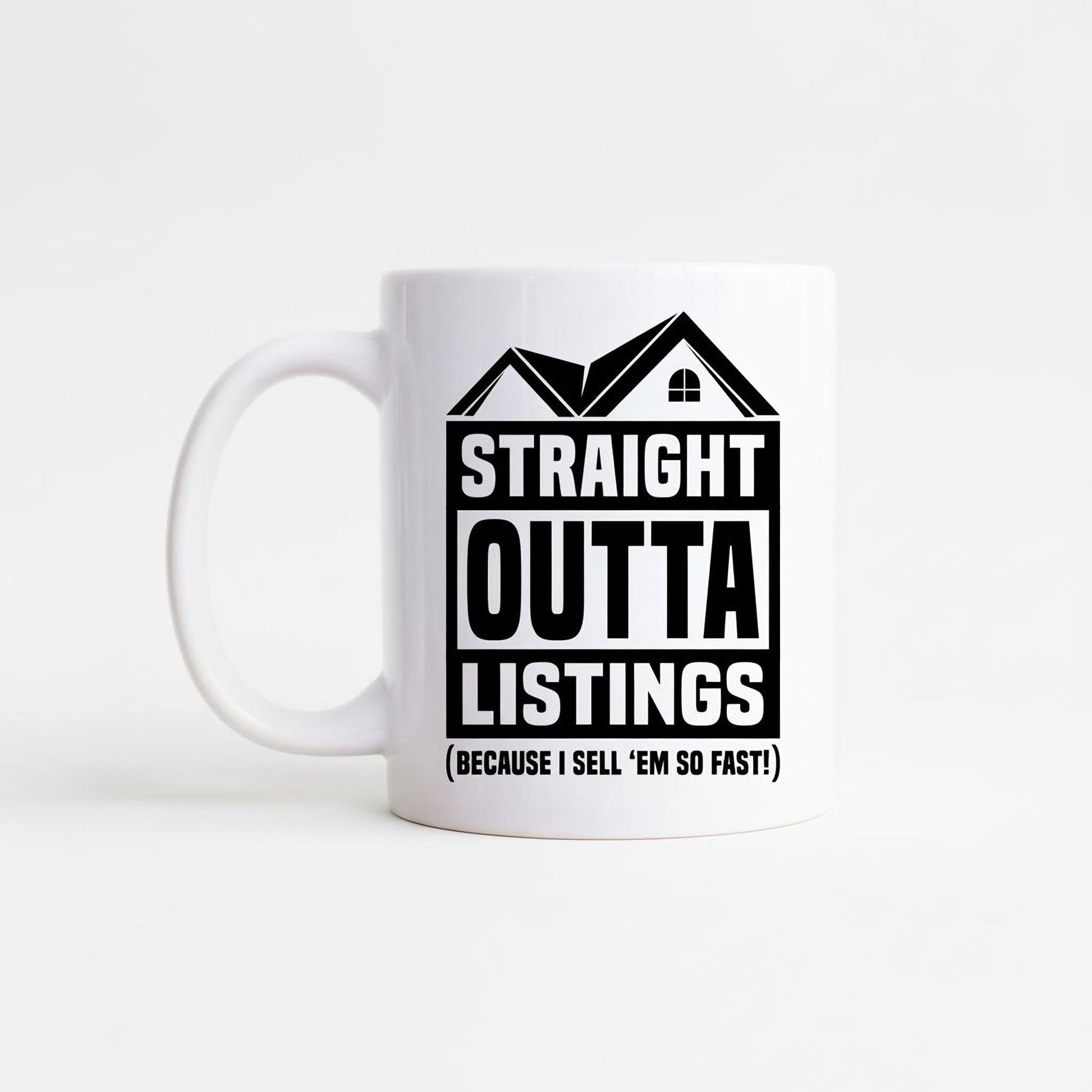 Real Estate Mug – Funny Realtor Gift | Ceramic Coffee Cup for Agents Joyful Moose