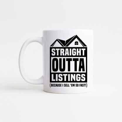 Real Estate Mug – Funny Realtor Gift | Ceramic Coffee Cup for Agents Joyful Moose