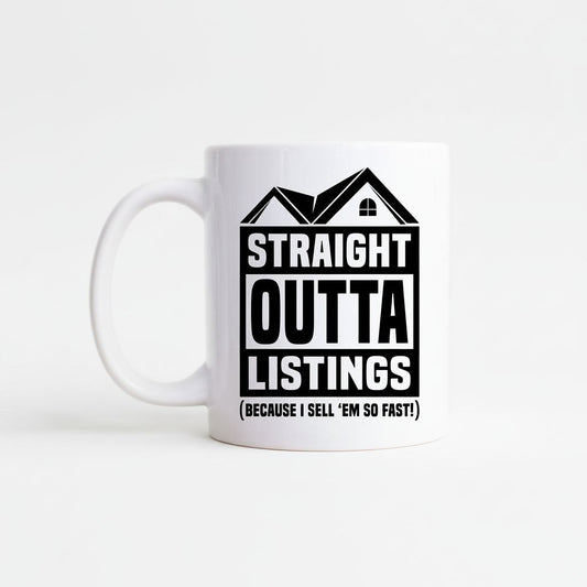 Real Estate Mug – Funny Realtor Gift | Ceramic Coffee Cup for Agents Joyful Moose