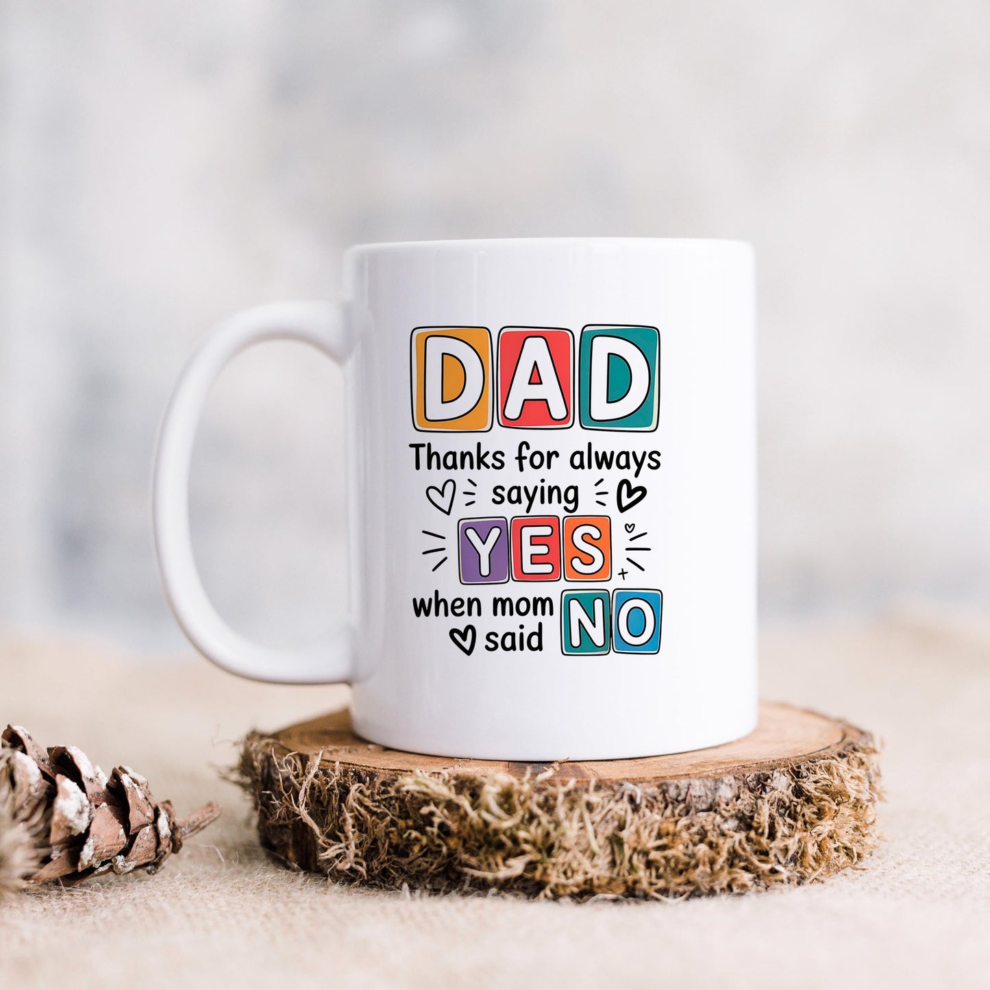 Funny Dad Coffee Mug – Ceramic, Dishwasher Safe Gift for Father's Day Joyful Moose