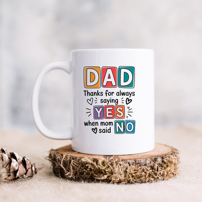 Funny Dad Coffee Mug – Ceramic, Dishwasher Safe Gift for Father's Day Joyful Moose