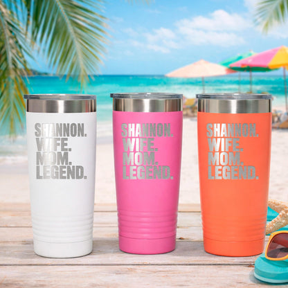 Personalized Stainless Steel Tumbler - 20 oz Double Wall Insulated Drinkware Joyful Moose