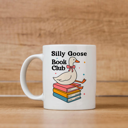 Book Club Mug – Quirky Coffee Cup for Book Lovers | Ceramic, Microwave Safe Joyful Moose