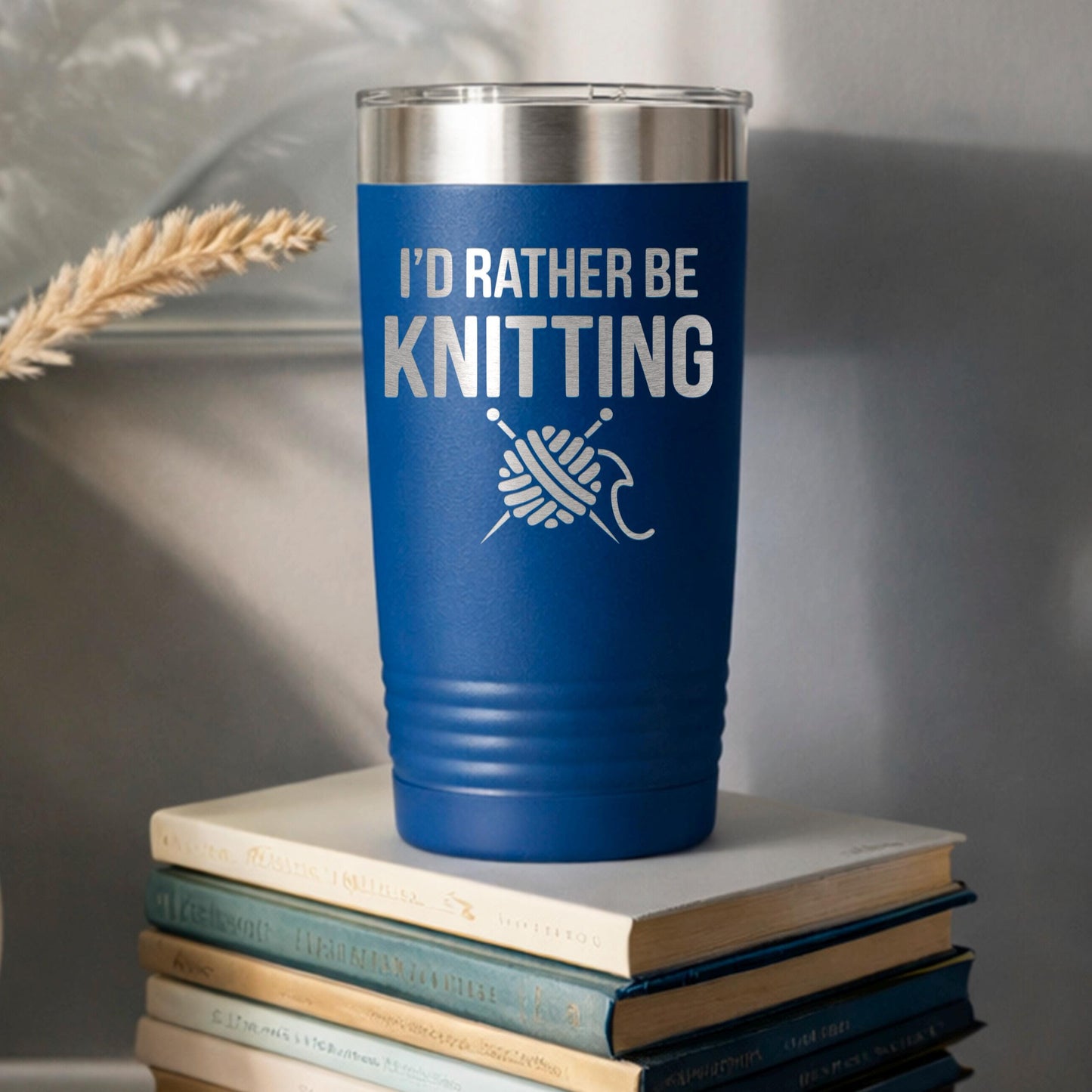 Knitting Tumbler | Stainless Steel Cup With Double Wall Insulation - Yarn Lover Gift Joyful Moose