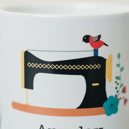 Quilters Coffee Mug - Sewing Coffee Mug - Quilting Gift - Gift for Sewer Joyful Moose