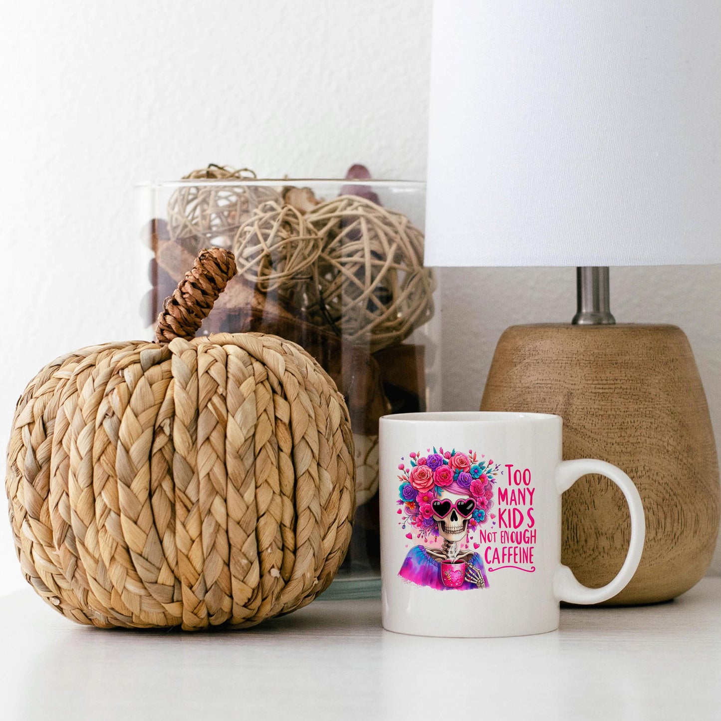 Funny Coffee Mug – Colorful Ceramic Tea Cup with Vibrant Floral Crown Design Joyful Moose