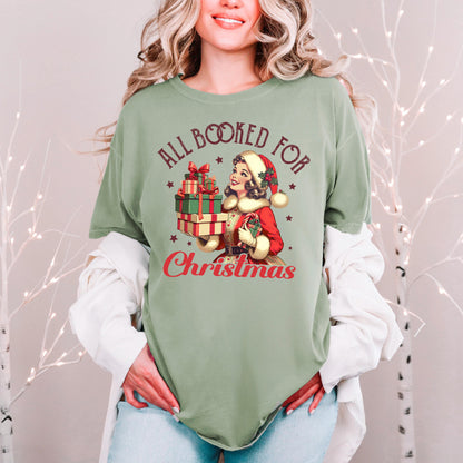 Christmas Graphic Tee – Vintage Christmas Shirt With Soft Washed Cotton Comfort Joyful Moose