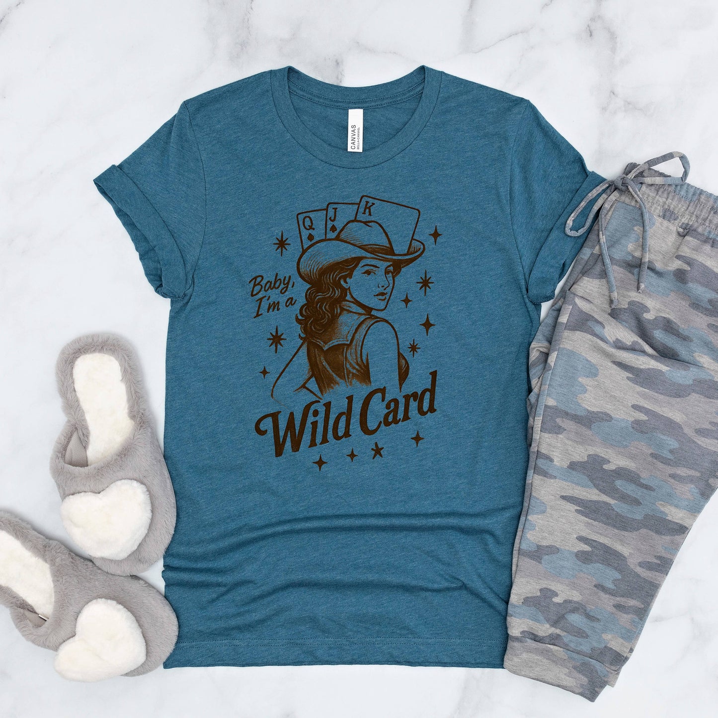 Baby, I'm a Wild Card Graphic Tee | Retro Western Cowgirl Joyful Moose