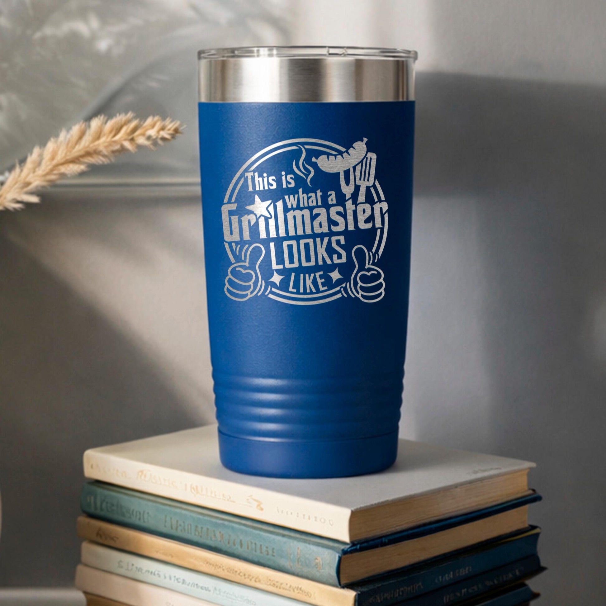 Grillmaster Tumbler - Insulated Stainless Steel Double Wall Tumbler For BBQ Gift Joyful Moose