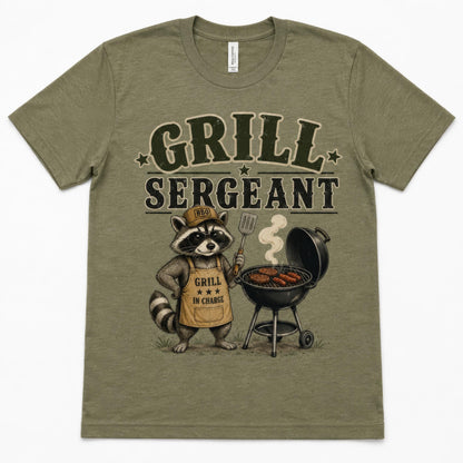 Grill Sergeant Shirt - Funny Dad Gift | BBQ Cookout Shirt, Backyard BBQ Tee Joyful Moose