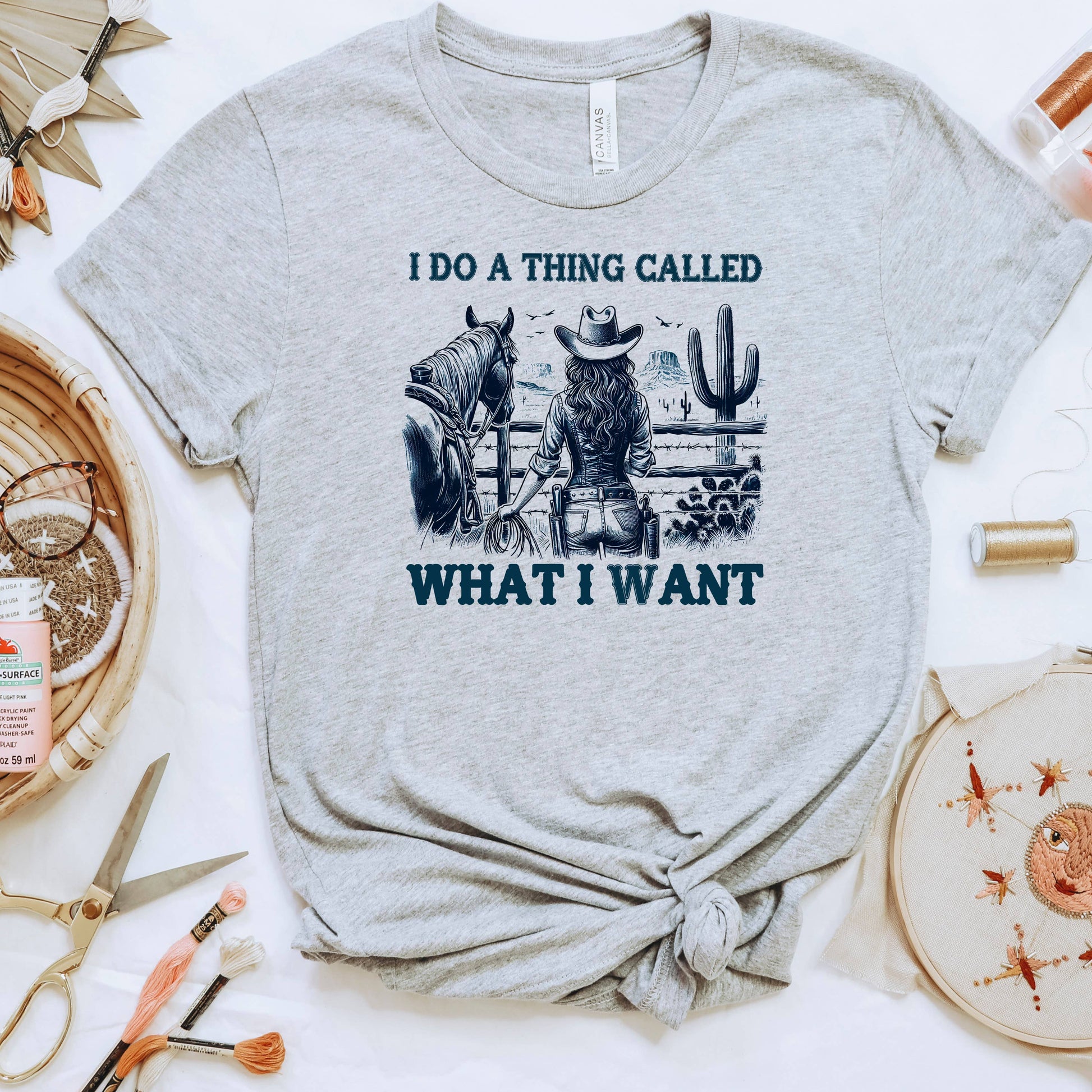 Horse Graphic Tee For Women, Graphic Tees Western Cowgirl Joyful Moose