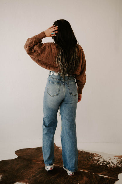 Kimber's Fall Boho Crop Sweater Wild Cactus Boutique