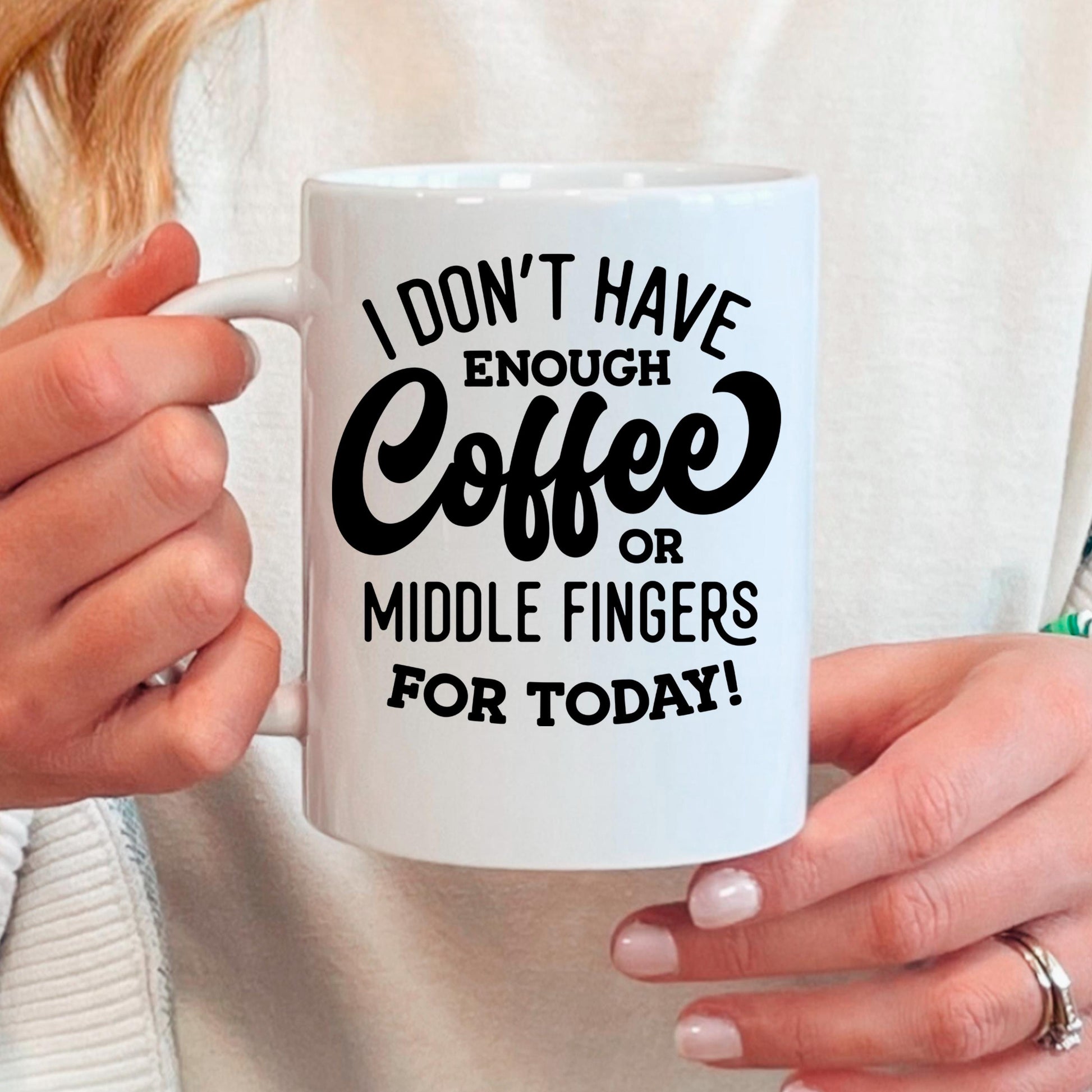 Funny Coffee Mug – Ceramic Mug with Bold Text & Sarcastic Quote for Office Joyful Moose