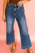 Ashleigh Blue Cropped High Rise Wide Leg Jeans Thread & Co. Boutique, LLC