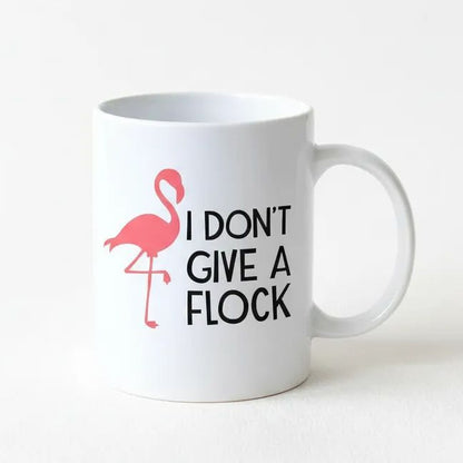 Funny Flamingo Mug - Pink Ceramic Coffee Cup, Dishwasher Safe Double-Sided Gift Joyful Moose