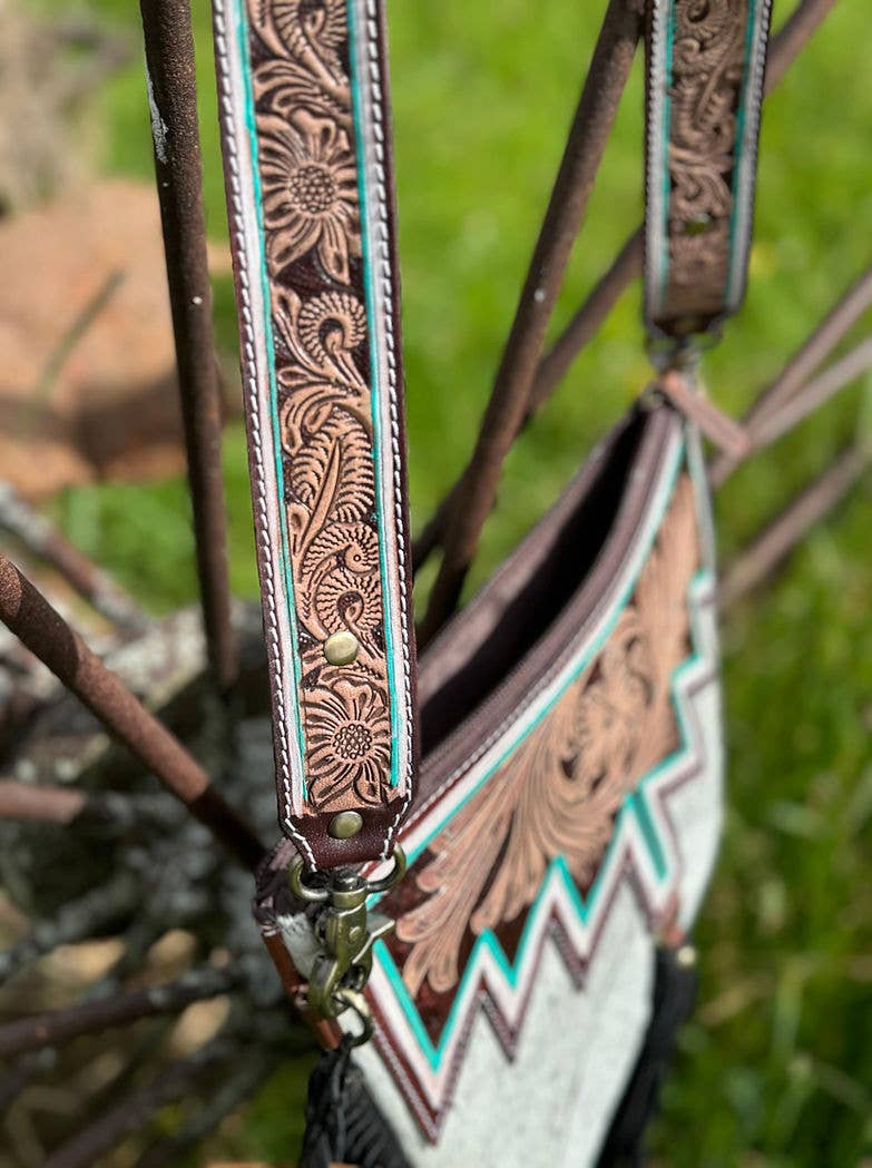 Western Cowhide Leather Purse & Wallet Wild Cactus Boutique