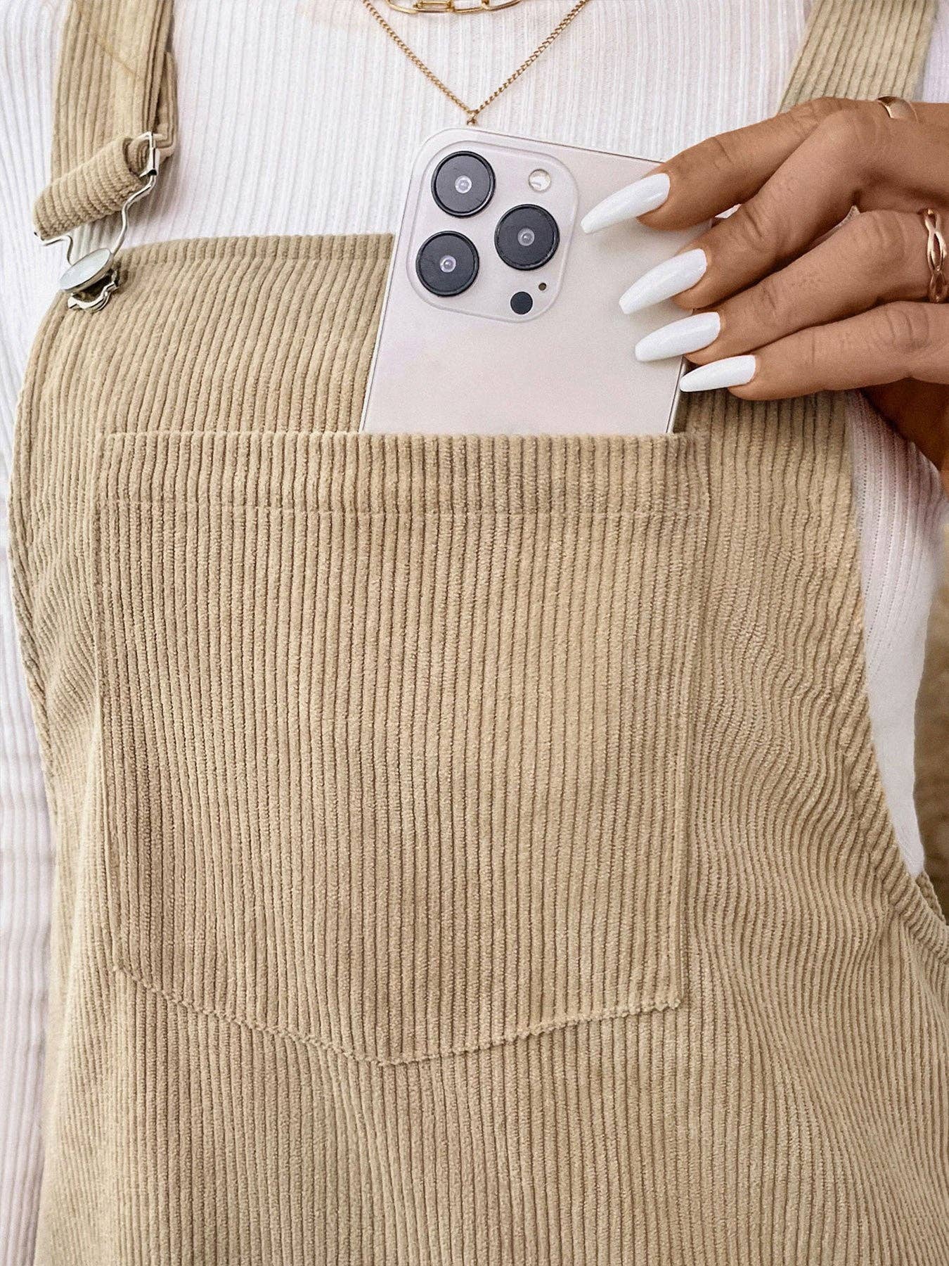 Corduroy Overall Dress with Pocket Thread & Co. Boutique, LLC