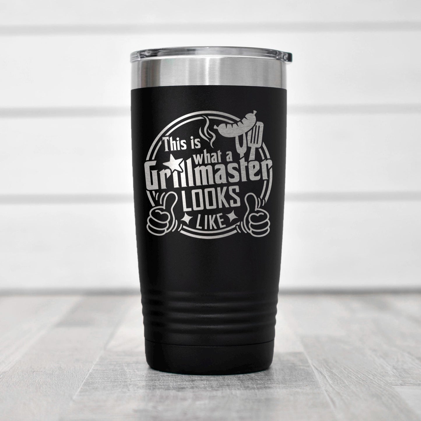Grillmaster Tumbler - Insulated Stainless Steel Double Wall Tumbler For BBQ Gift Joyful Moose