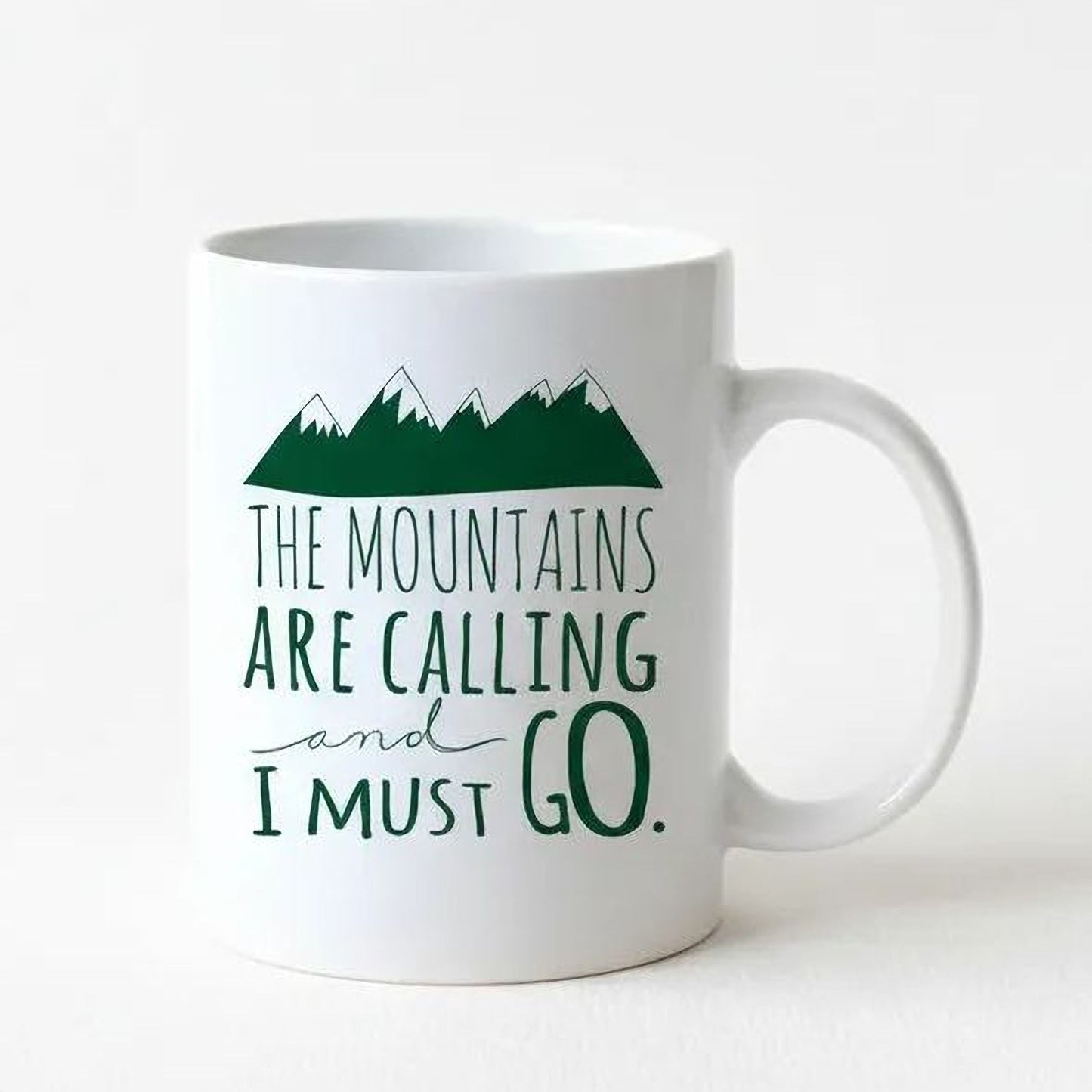 Mountain Coffee Mug – Ceramic Rocky Mountain Mug | Dishwasher Safe, Camping Gift Joyful Moose