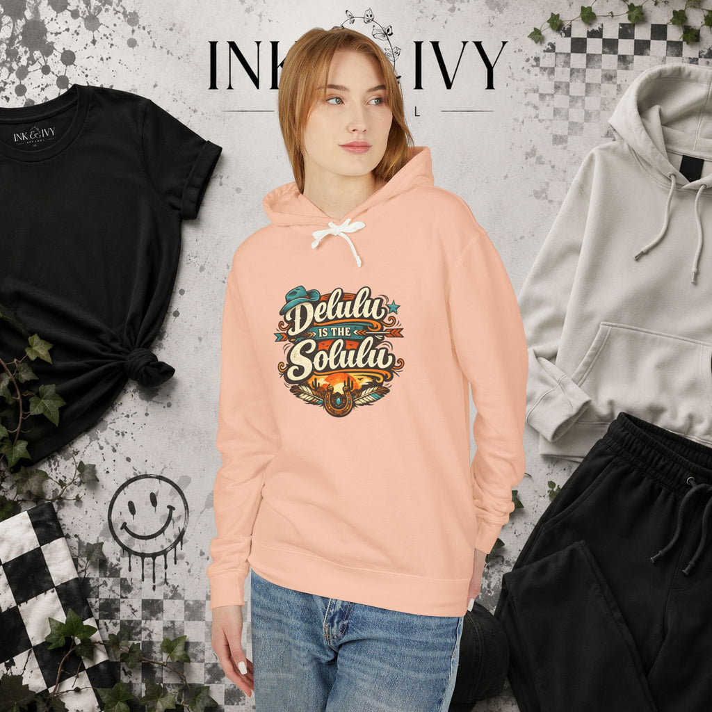 Retro 'Delulu Is the Solulu' Hoodie Printify