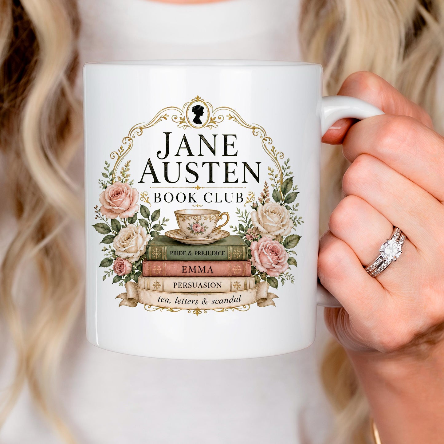Jane Austen Reader Mug – Unique Literary Gift Mug for Book Lovers Joyful Moose