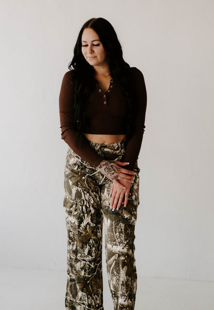 Camouflage Mid Rise Pants Wild Cactus Boutique
