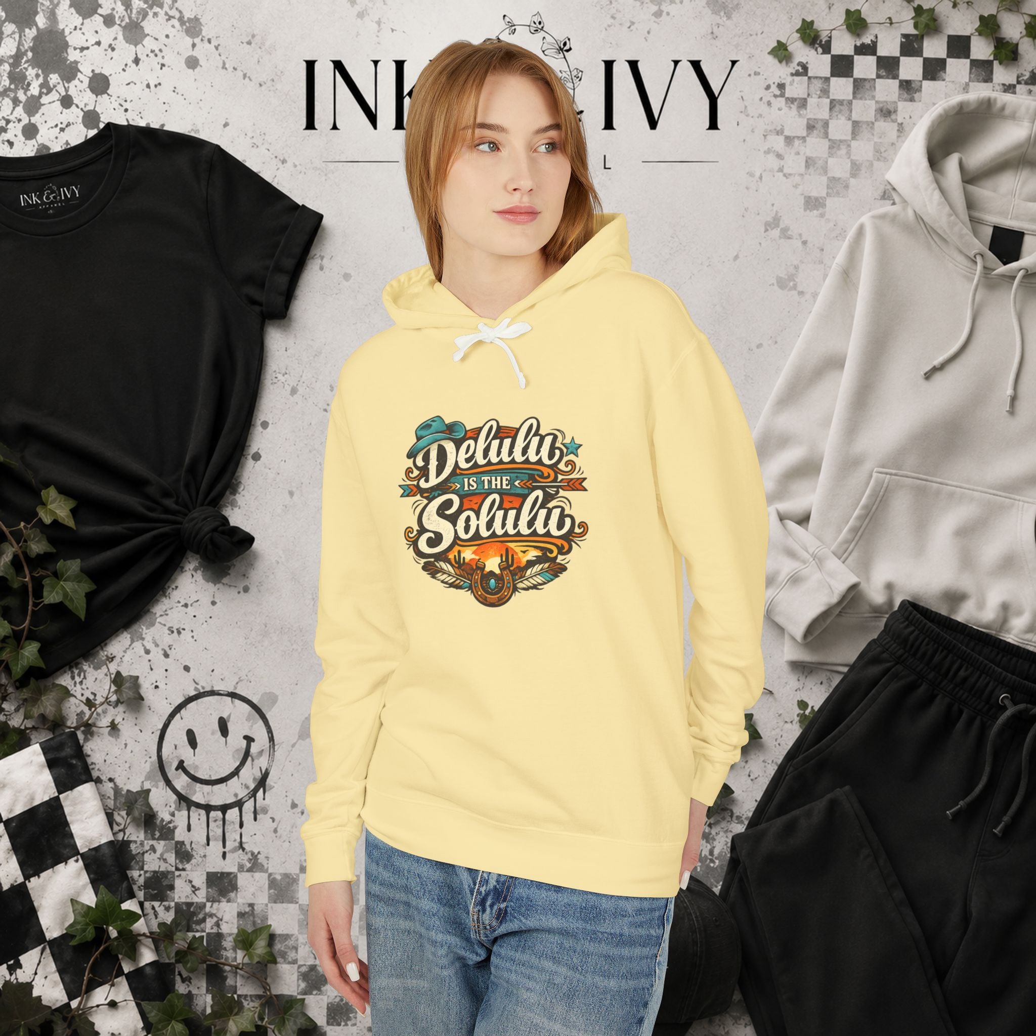 Retro 'Delulu Is the Solulu' Hoodie Printify