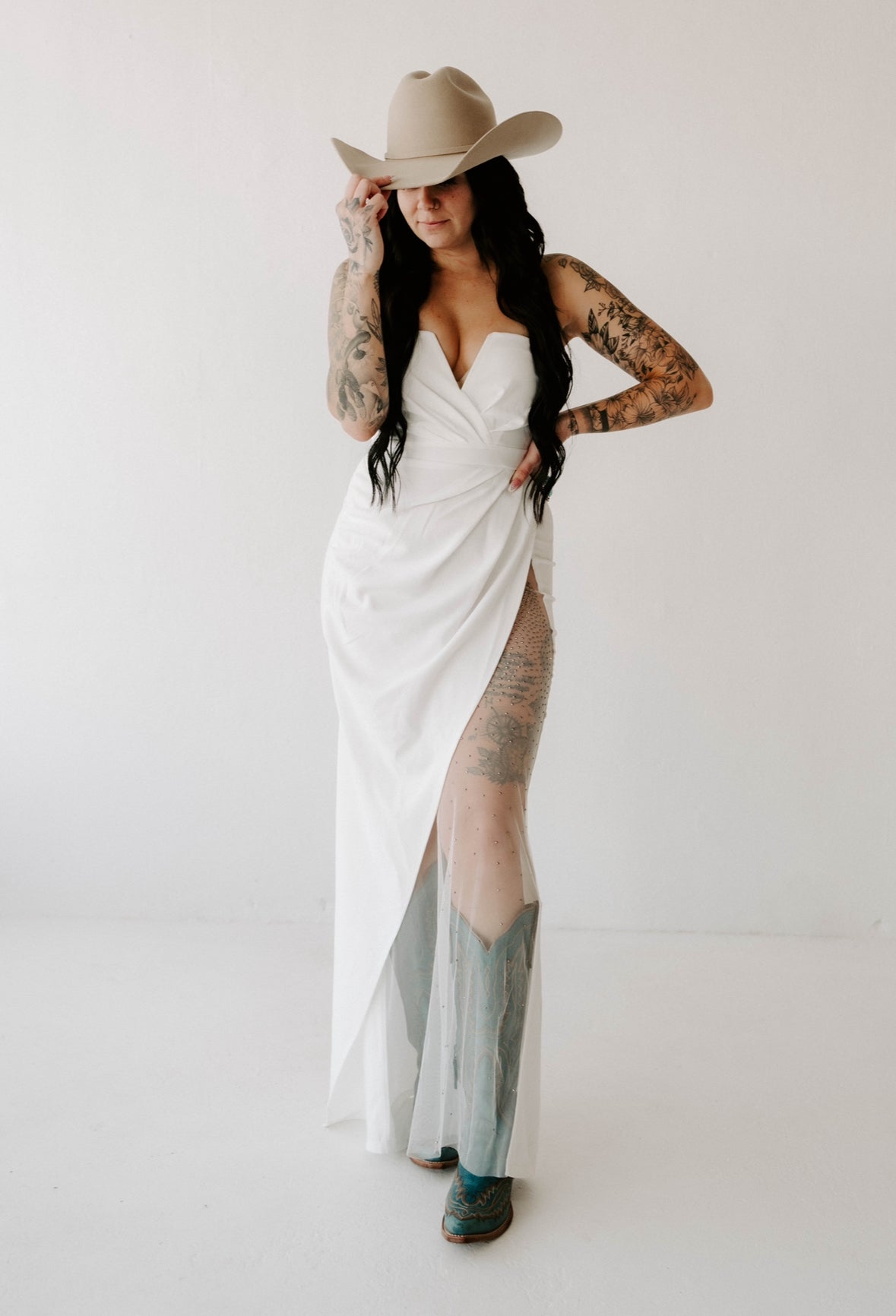 Lillian's Rhinestone Mesh Maxi Dress Wild Cactus Boutique