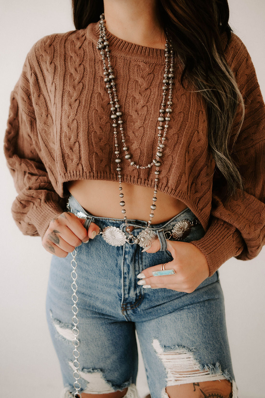 Kimber's Fall Boho Crop Sweater Wild Cactus Boutique