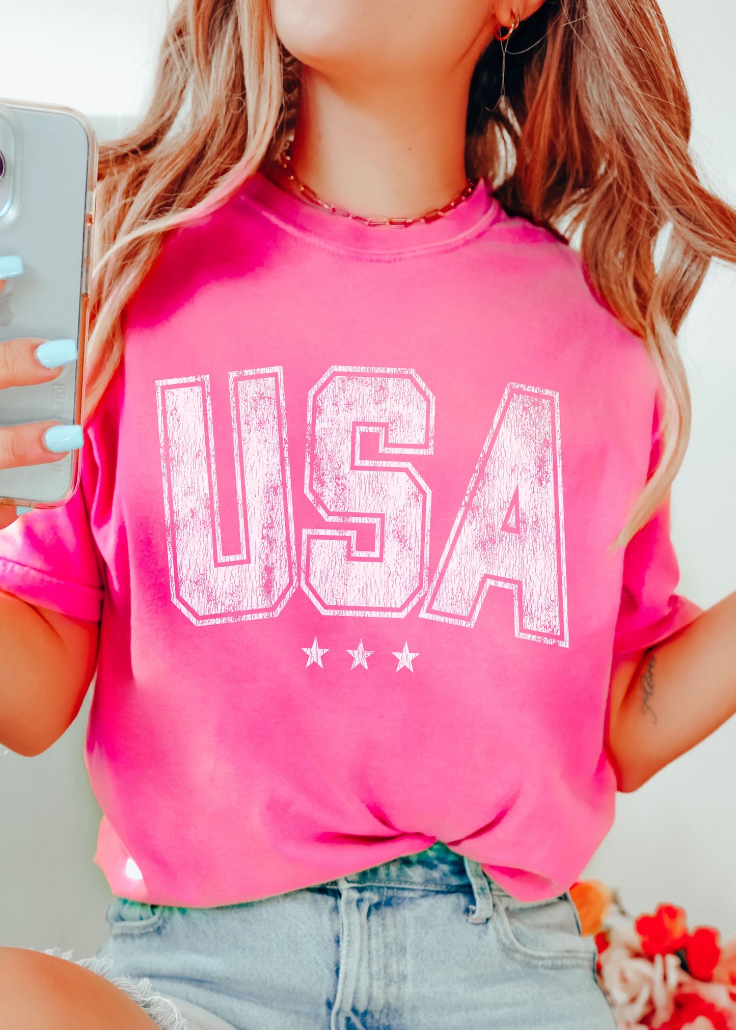 Youth USA Star Tee *5 Colors (XS-XL) Chloe Vs Tank The Boutique