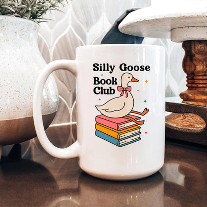 Book Club Mug – Quirky Coffee Cup for Book Lovers | Ceramic, Microwave Safe Joyful Moose