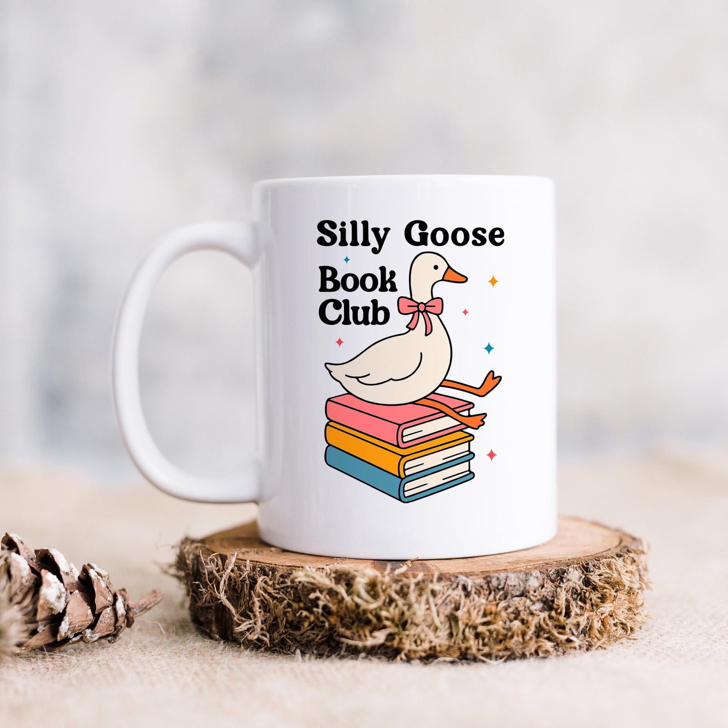 Book Club Mug – Quirky Coffee Cup for Book Lovers | Ceramic, Microwave Safe Joyful Moose