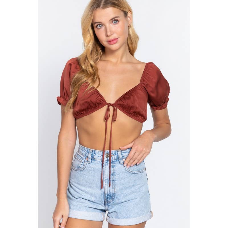 Karen's Rust Crop Top Wild Cactus Boutique