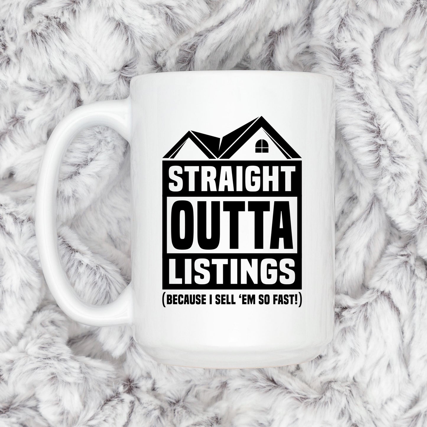 Real Estate Mug – Funny Realtor Gift | Ceramic Coffee Cup for Agents Joyful Moose