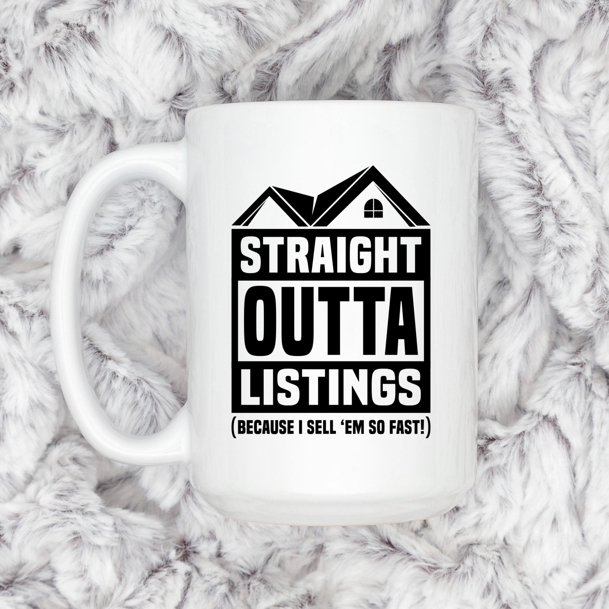 Real Estate Mug – Funny Realtor Gift | Ceramic Coffee Cup for Agents Joyful Moose