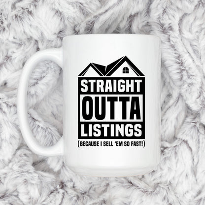 Real Estate Mug – Funny Realtor Gift | Ceramic Coffee Cup for Agents Joyful Moose